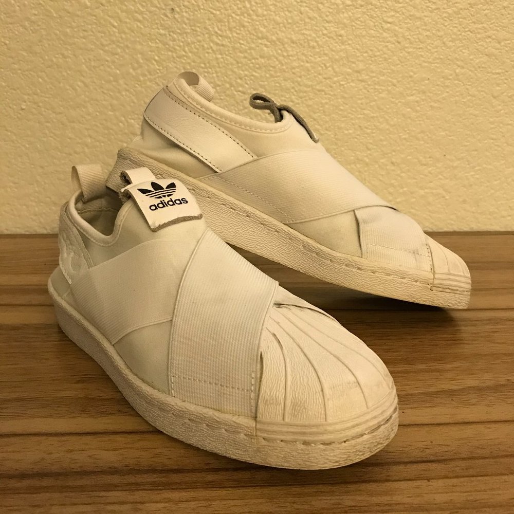 adidas Superstar Slip-on White Women's Size 5 s81338 2017